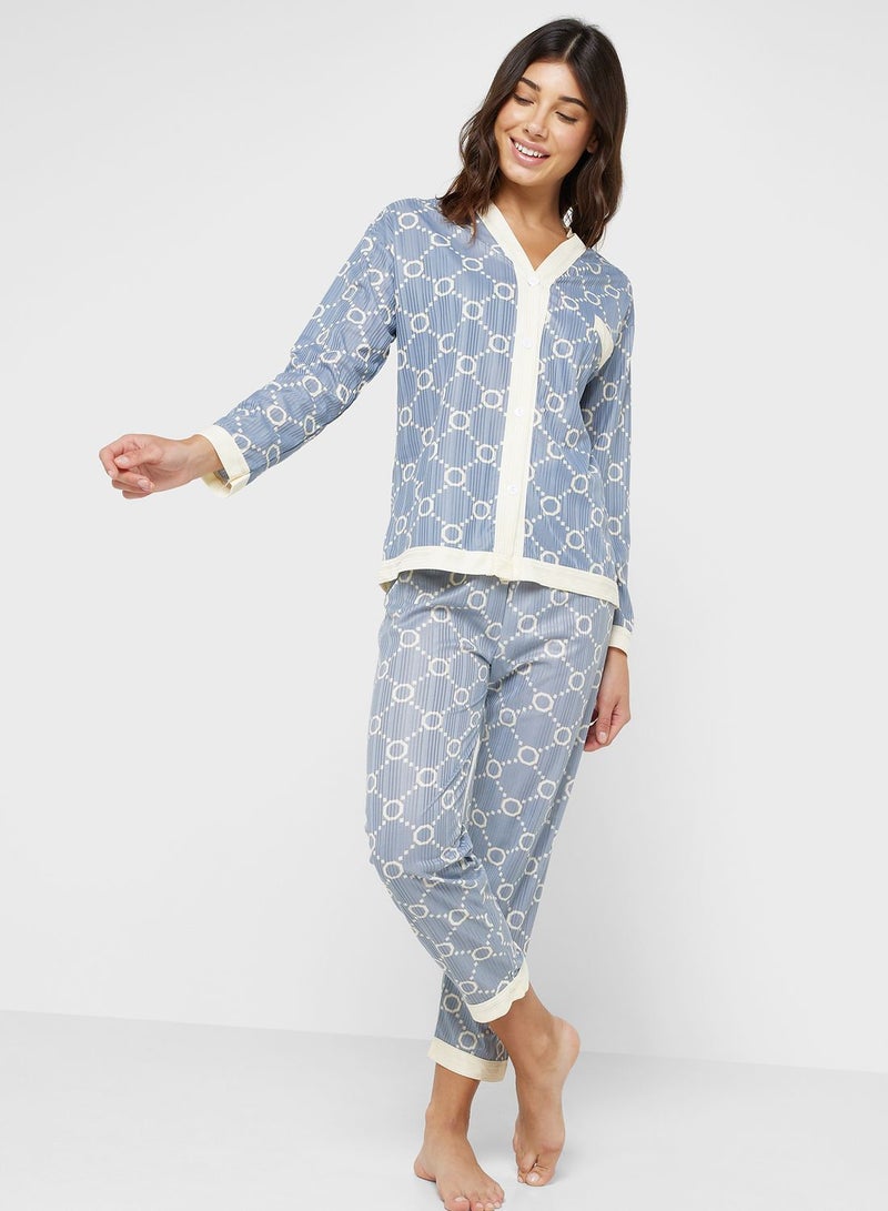 جينجر طقم بيجاما مزين بطبعات - Image 5