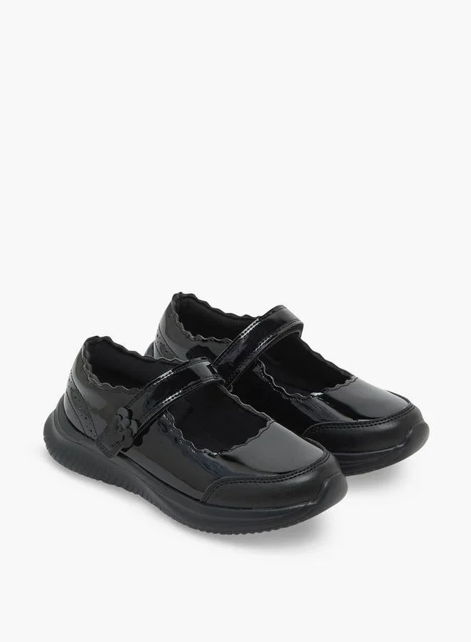 Dash BLACK Girls Hook & Loop Mary Jane School Shoes for Women | Best Price UAE