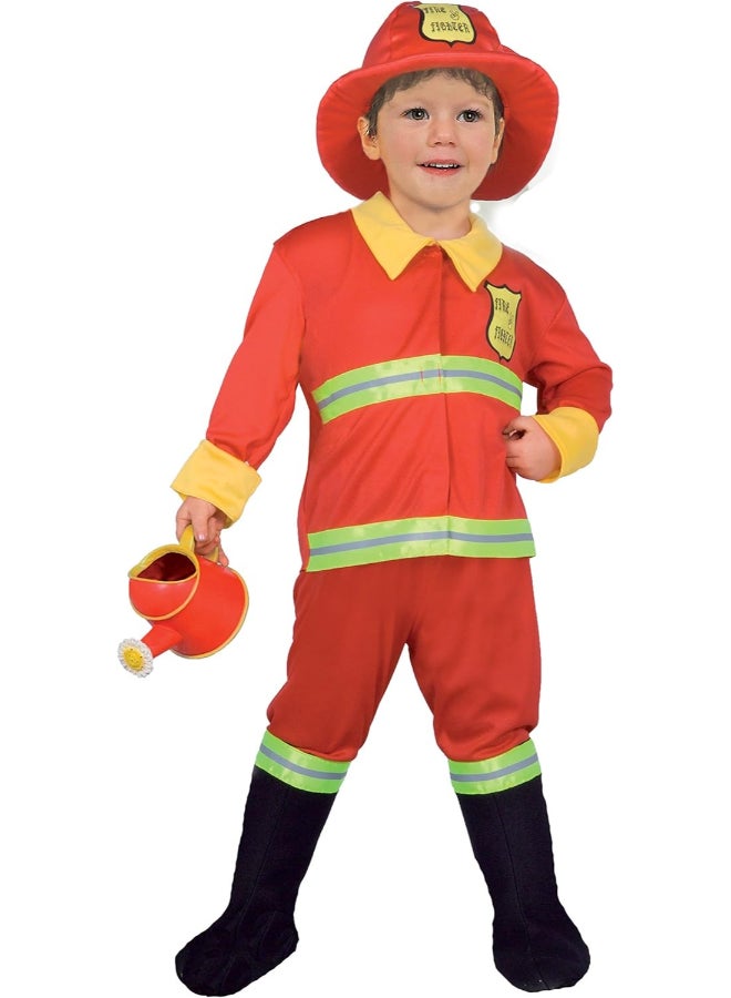 Ciao Baby Firefighter Costume for Kids 3-4 Years | Toddler Fireman Dress-Up Outfit with Jacket, Pants & Helmet - Image 2