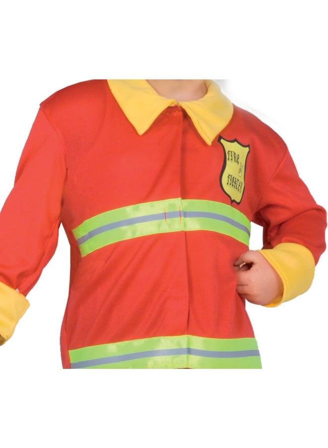 Ciao Baby Firefighter Costume for Kids 3-4 Years | Toddler Fireman Dress-Up Outfit with Jacket, Pants & Helmet - Image 4