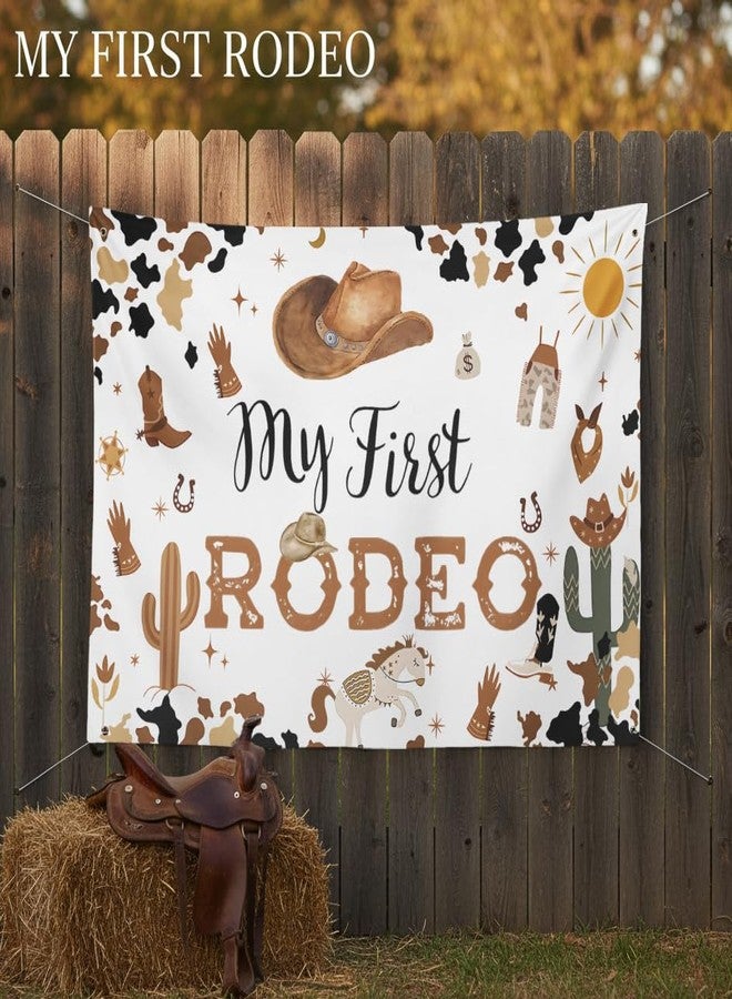 My First Rodeo Birthday Party Backdrop Banner Western Cowboy 1st Rodeo Birthday Background Decorations My First Rodeo Party Supplies for boy - Image 5