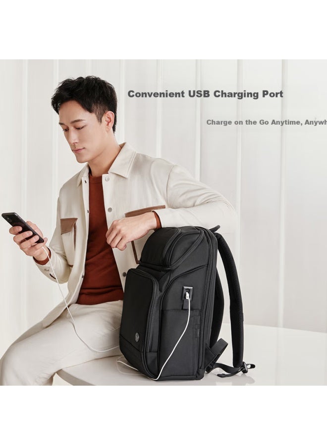 Oiwas Mobile Office Backpack Large Capacity Men's Business Trip 16-inch Laptop Bag Wear-resistant Commuting Backpack Female Black - Image 4