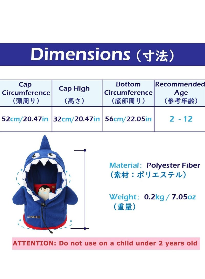 SYOSI Kids Fleece Balaclava Ski Face Mask, Windproof Thicken Winter Hat Neck Warmer, Hood Windproof Adjustable for Boys Girls Skiing Snowboarding Skating Cycling Hiking Outdoor - Image 2