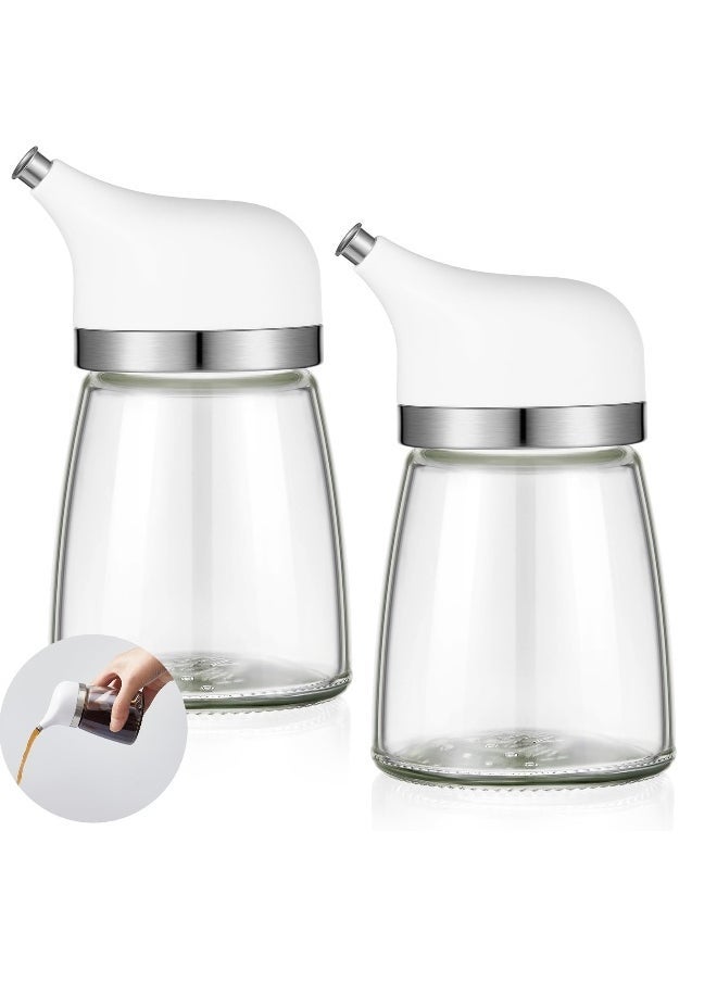 2 Pcs Soy Sauce Dispenser, 5 oz Oil and Vinegar Dispenser Non Drip Spout Soy Sauce Bottle Soy Sauce Container Oil Dispensing Bottles Glass Oil Cruet for Kitchen Cooking