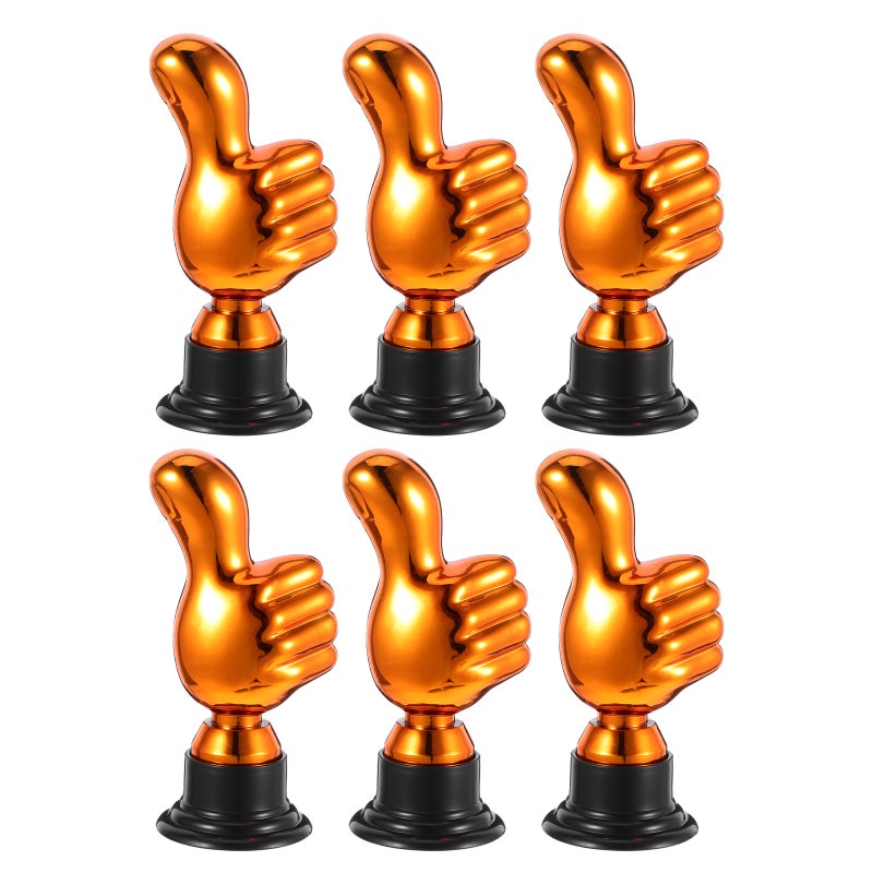 6pcs Unique Design Thumb Trophies Mini Award Cups For Party Awards Sports Rewards Game Night Prizes And Event Giveaways - Image 1