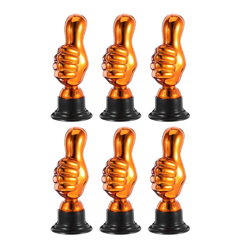 6pcs Unique Design Thumb Trophies Mini Award Cups For Party Awards Sports Rewards Game Night Prizes And Event Giveaways - Image 5