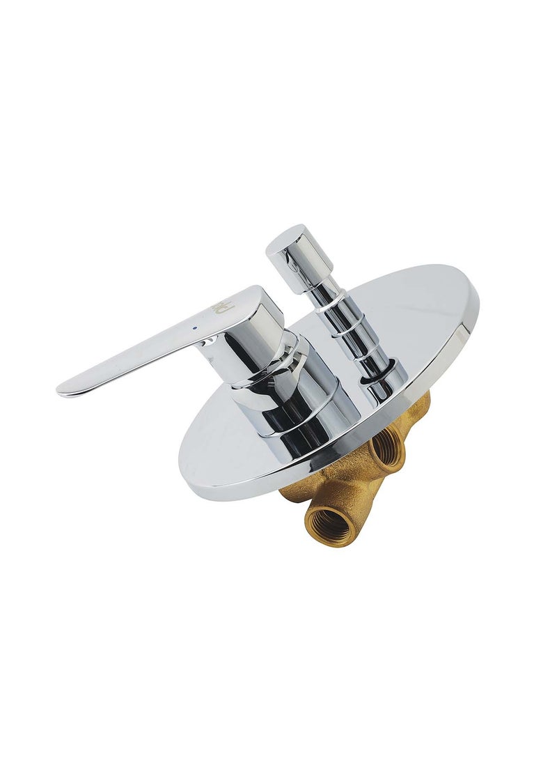 Bold Linda Wall Mounted Concealed Bath Mixer Tap – Premium Brass with Chrome Finish – Smooth Move Technology – Durable, Corrosion-Resistant, and Stylish Design for Modern Bathrooms – Silver - Image 1