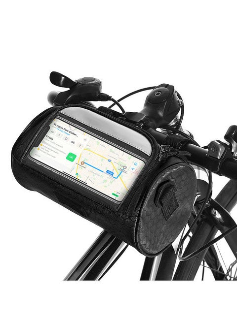 Bike Handlebar Bag Bicycle Front Frame Storage Bag Mobile Phone Mount Bag