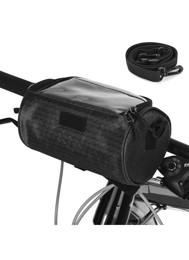 Generic - Bike Handlebar Bag Bicycle Front Frame Storage Bag Mobile Phone Mount Bag - Image 1