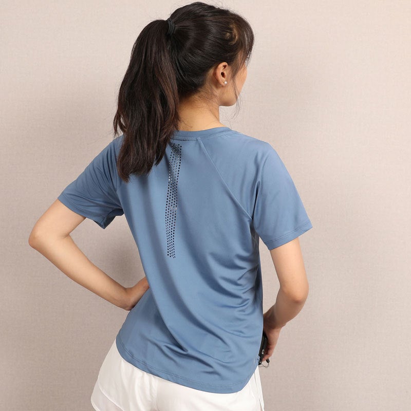 Generic Breathable Plus Size Sports Tee for Women Black - Image 2