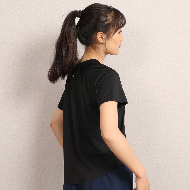 Generic Breathable Plus Size Sports Tee for Women Black - Image 1