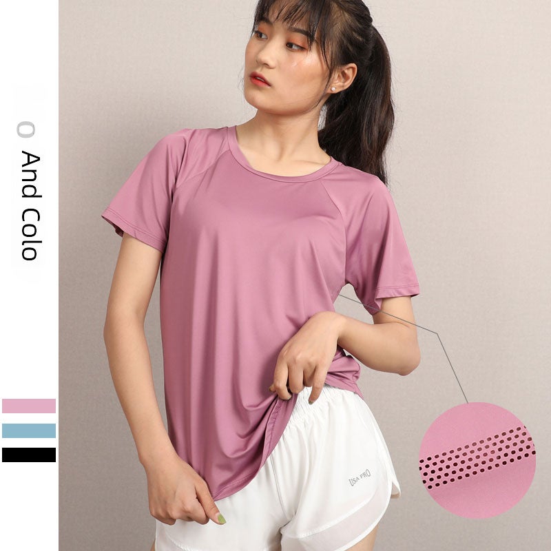 Generic Breathable Plus Size Sports Tee for Women Black - Image 4