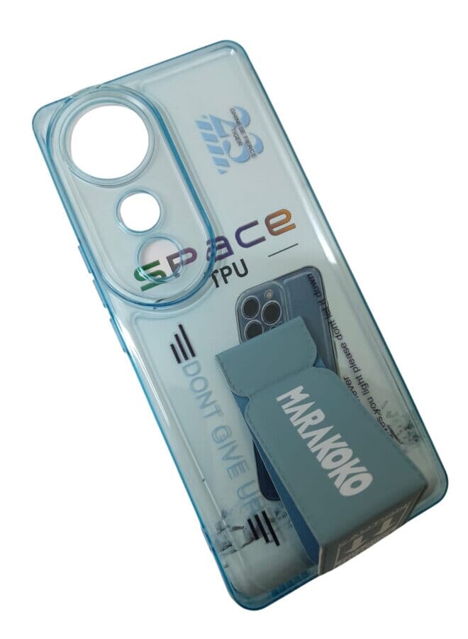Marakoko Case Cover For Vivo V40 With Magnetic Hand Grip Sky Blue/White - Image 1