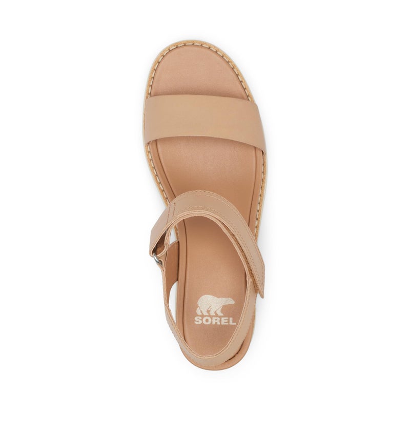Sorel Women's Contemporary Wedge Sandal, Honest Beige/Bleached Ceramic, 11 - Image 5