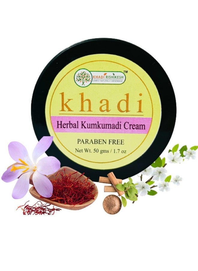 KHADI RISHIKESH Herbal Kumkumadi Face Cream For Skin Glowing Reducing Spot & Pigmentation Prevent Breakoutacne Heal Damageparaben Freewomemen50Gm - Image 1