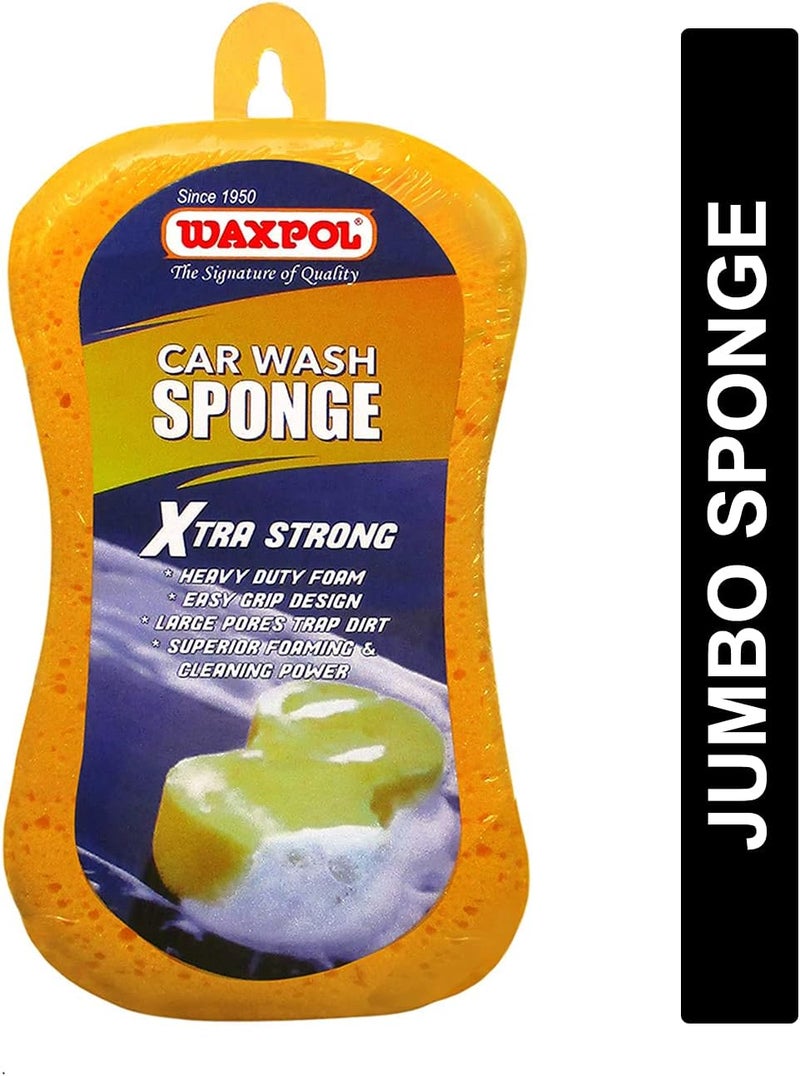 واكسبول إسفنجة غسيل السيارات العملاقة من Waxpol (فائقة القوة) وزن معتدل - Image 1