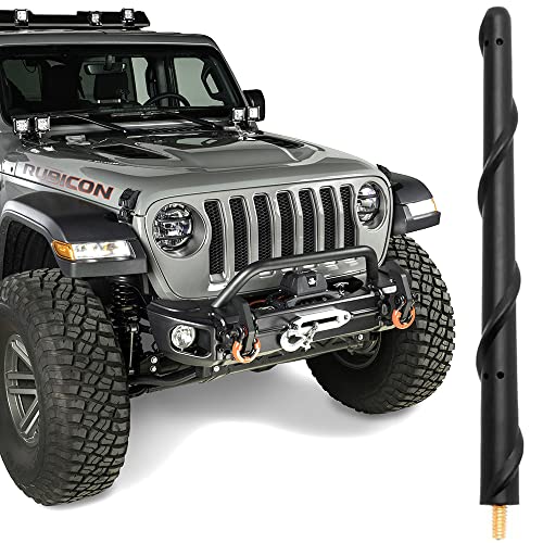 BASIKER Antenna for Jeep Wrangler Gladiator JL JK JT Rubicon Sahara 2007-2025, Short Jeep Wrangler Unlimited Sport 4xe Willys Mojave Antenna Replacement, 7 Inch Jeep Wrangler Gladiator Accessories - Image 1