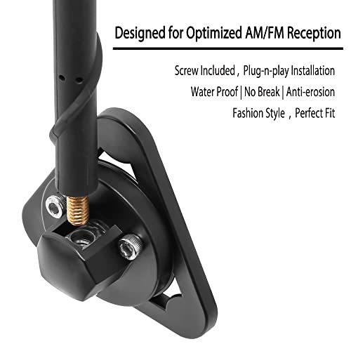 BASIKER Antenna for Jeep Wrangler Gladiator JL JK JT Rubicon Sahara 2007-2025, Short Jeep Wrangler Unlimited Sport 4xe Willys Mojave Antenna Replacement, 7 Inch Jeep Wrangler Gladiator Accessories - Image 4