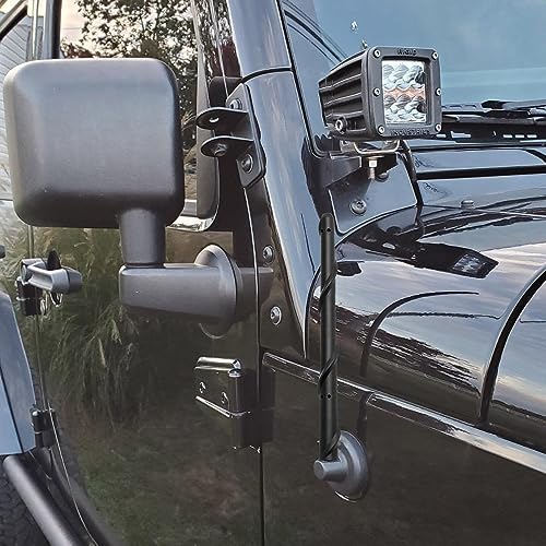 BASIKER Antenna for Jeep Wrangler Gladiator JL JK JT Rubicon Sahara 2007-2025, Short Jeep Wrangler Unlimited Sport 4xe Willys Mojave Antenna Replacement, 7 Inch Jeep Wrangler Gladiator Accessories - Image 3