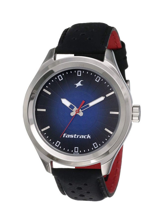 fastrack Men SUNBURN WATCH - BLUE DIAL WITH LEATHER STRAP - Image 1