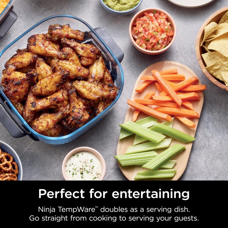 Ninja 4 QT TempWare Glassware Container with Storage lid  Compatible with Ninja Crispi Portable Cooking System  Microwave  Freezer and Dishwasher Safe  PFAS Free Glass Cooking Surface - Image 5