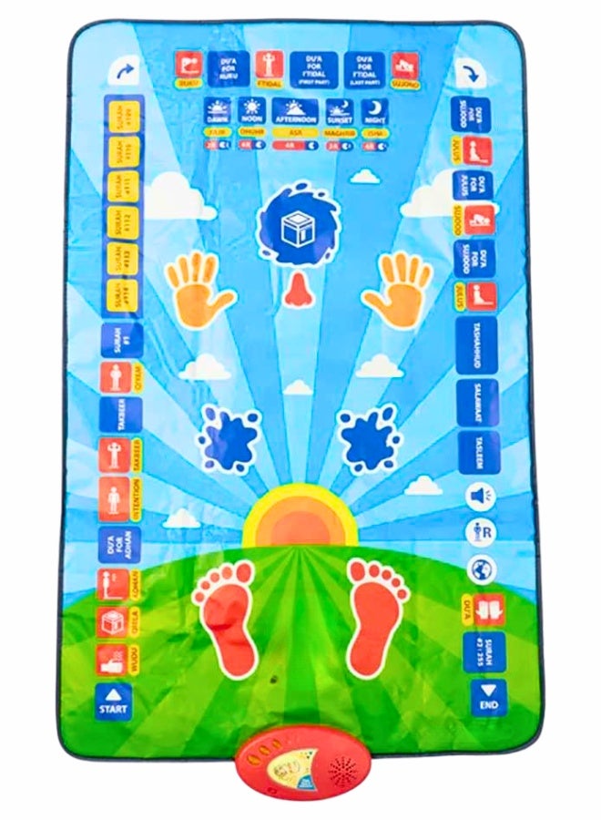 Chase Up Interactive Electronic Smart Prayer Mat for Kids – Step-by-Step Salah Educational Rug	Touch Sensitive Talking Prayer Mat with Pre-recorded Surahs, Adhan & Duas - Image 2