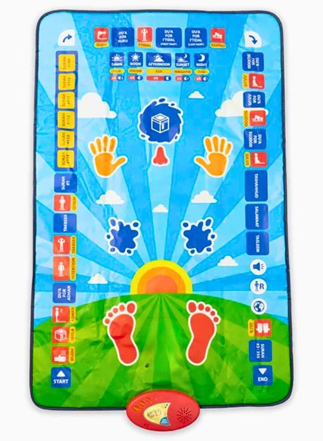 Chase Up Interactive Electronic Smart Prayer Mat for Kids – Step-by-Step Salah Educational Rug	Touch Sensitive Talking Prayer Mat with Pre-recorded Surahs, Adhan & Duas - Image 3