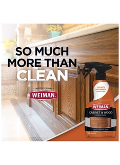 Weiman Cabinet & Wood Clean & Shine Clean and Protect Spray - For Wood Cabinets, Furniture, Tables, Baseboards, Trim and more! 16 oz, 2 PACK  - Image 2