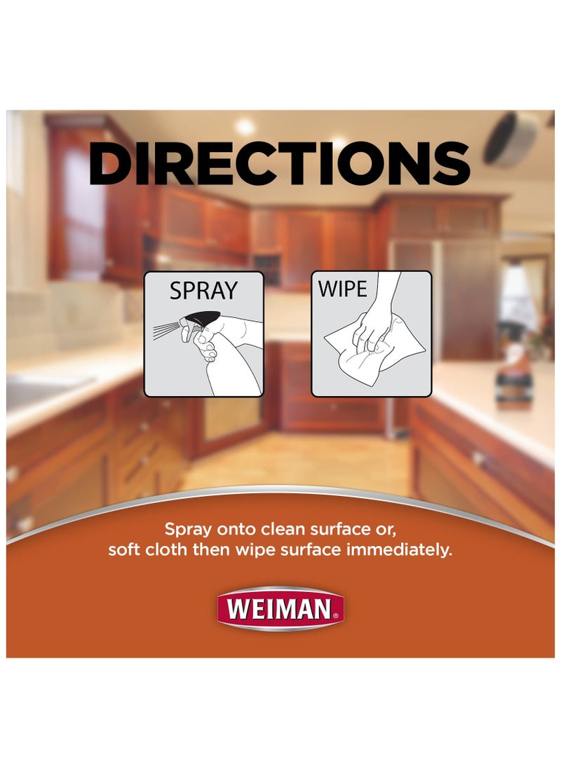 Weiman - Cabinet & Wood Clean & Shine Clean and Protect Spray - For Wood Cabinets, Furniture, Tables, Baseboards, Trim and more! 16 oz, 2 PACK - Image 1