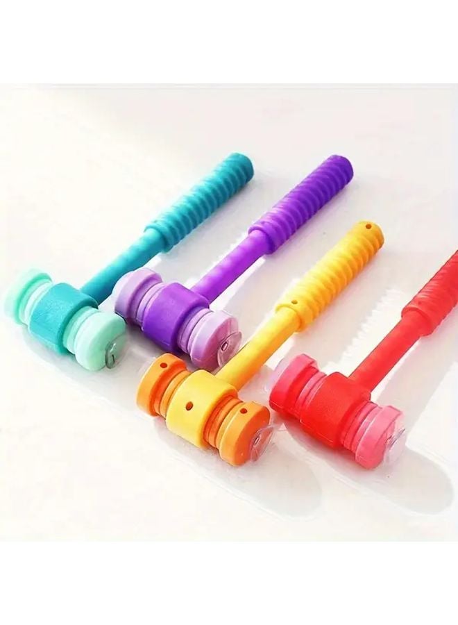 مطرقة الطرق ذات الماصة الزرقاء والخضراء، مزدوجة الجوانب بمقبض غير قابل للانزلاق لألعاب الفصول الدراسية - Image 5