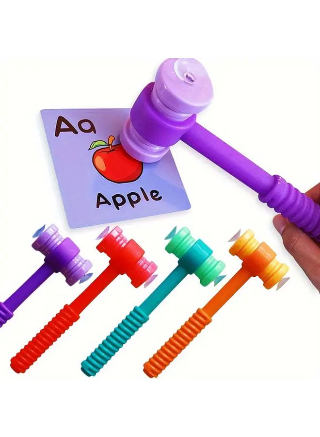 مطرقة الطرق ذات الماصة الزرقاء والخضراء، مزدوجة الجوانب بمقبض غير قابل للانزلاق لألعاب الفصول الدراسية - Image 2