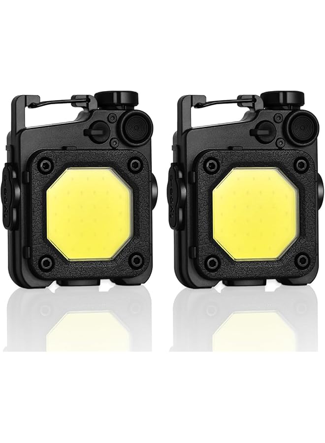 KASTWAVE Keychain Flashlight 1500 Lumens Bright Rechargeable Keychain 6 Light Modes Magnetic Keychain Flashlights Pocket Keychain Light with Bracket and Screwdriver for Camping and Hiking - Image 1
