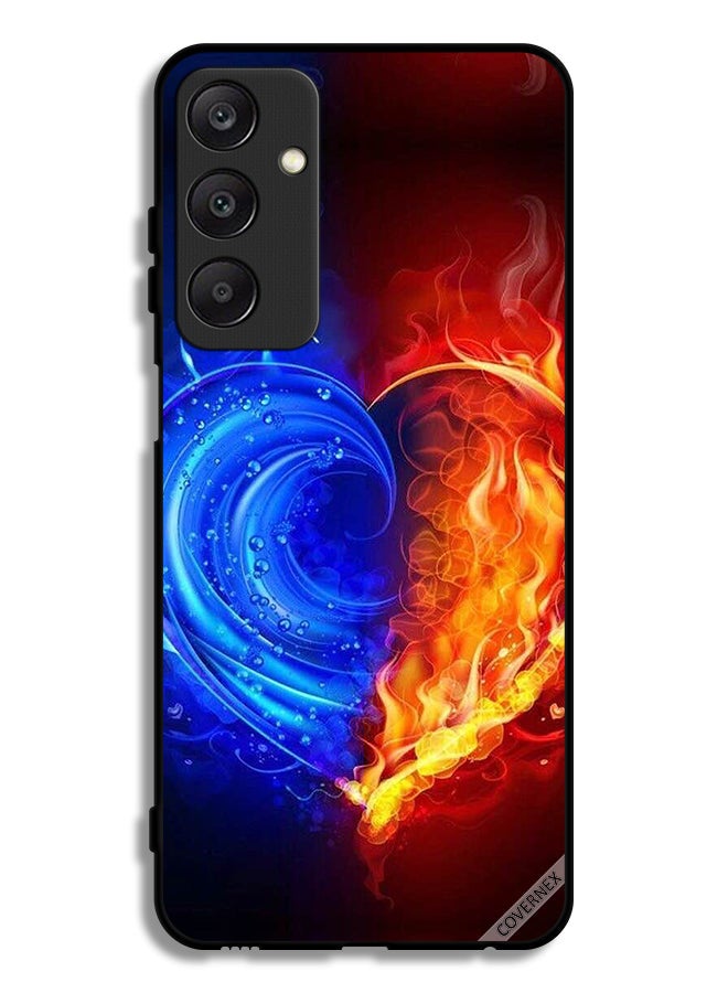 Covernex Samsung Galaxy A25 5G Protective Case Cover Fire And Water Heart Wallpaper - Image 1