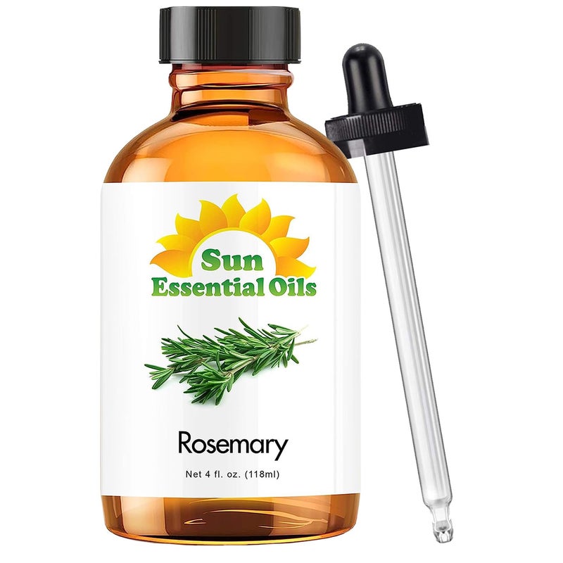 Sun Essential Oils - 4 oz Rosemary Essential Oil for Hair Growth, Skin, Scalp - Drops for Diffuser, Humidifier & Aromatherapy Massage - DIY Candle, Lotion & Shampoo Making - Help Sleep - Image 1