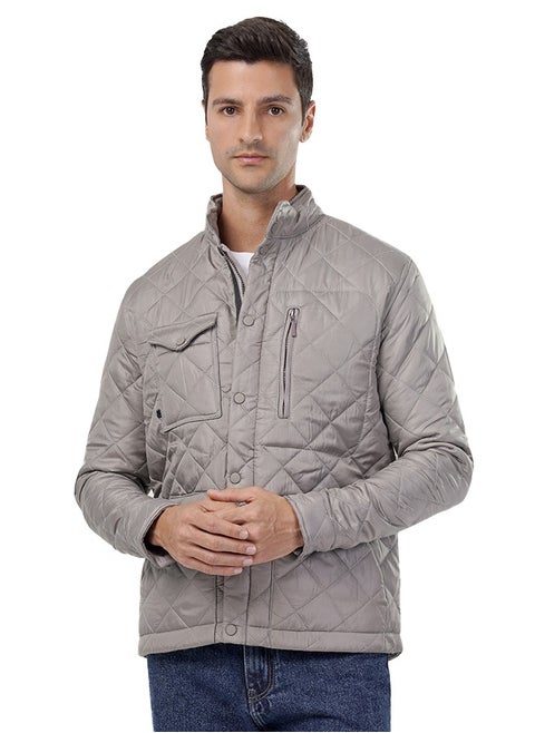 Men's Waterproof Jacket - Fiber Lined - Gray