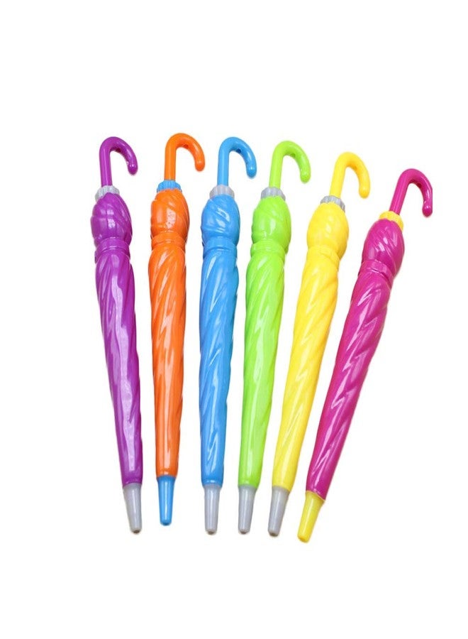 FRECI 6pcs Ballpoint Pen Umbrella Shape Gel Ink Writing Pens for School Office Supply Gift Stationery Party Favors - Image 1