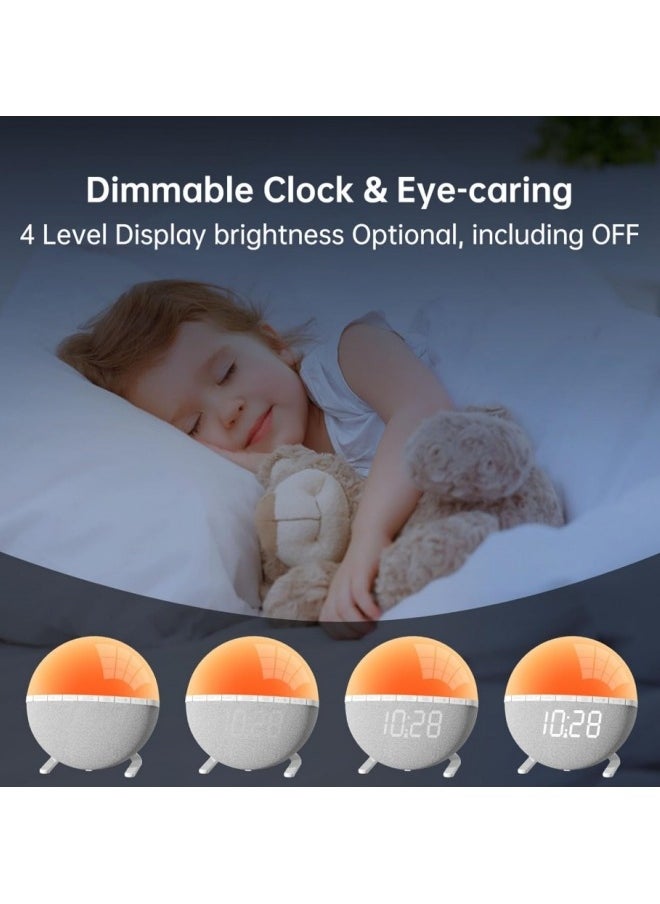 Generic - Alarm clock Wake Up Light Sunrise Alarm Clock for Kids, Adults, Heavy Sleepers, Bedroom, Sunlight Alarm Clock with Sunrise Simulation, Snooze, 7 Ringtones, Sleep Aid, 9 Colors Night Light, Ideal for Gift - Image 1