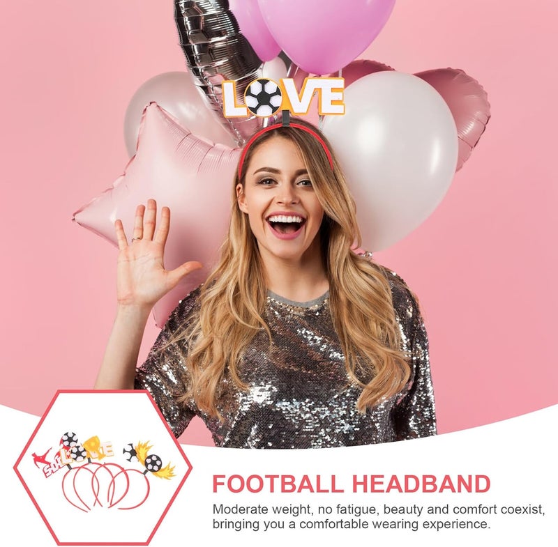 TOYANDONA 4pcs Soccer Headbands Party Hairbands Football Trophy Headdress Set for Enthusiasts Sports Competition and Club Party Decorations - Image 3