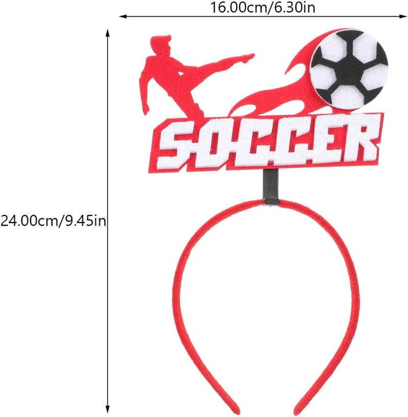 TOYANDONA 4pcs Soccer Headbands Party Hairbands Football Trophy Headdress Set for Enthusiasts Sports Competition and Club Party Decorations - Image 2