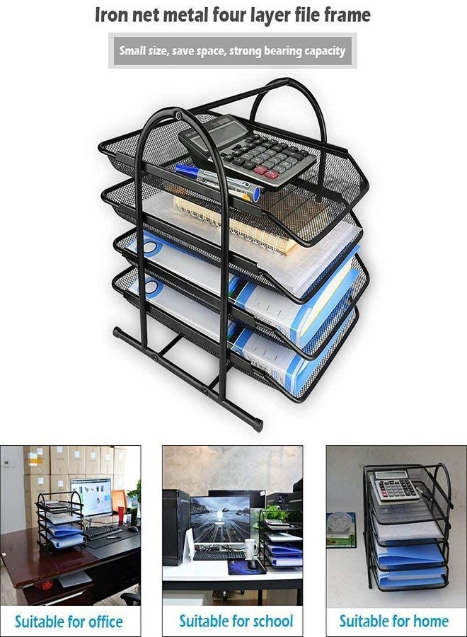 TechSrmaji Stainless Steel 9 Slot Magazine and Newspaper Holder, Bookshelf, Home Office Organizer File Storage Rack, Book Rack, Table Stand, File Organiser (Pack of 2) - Image 4