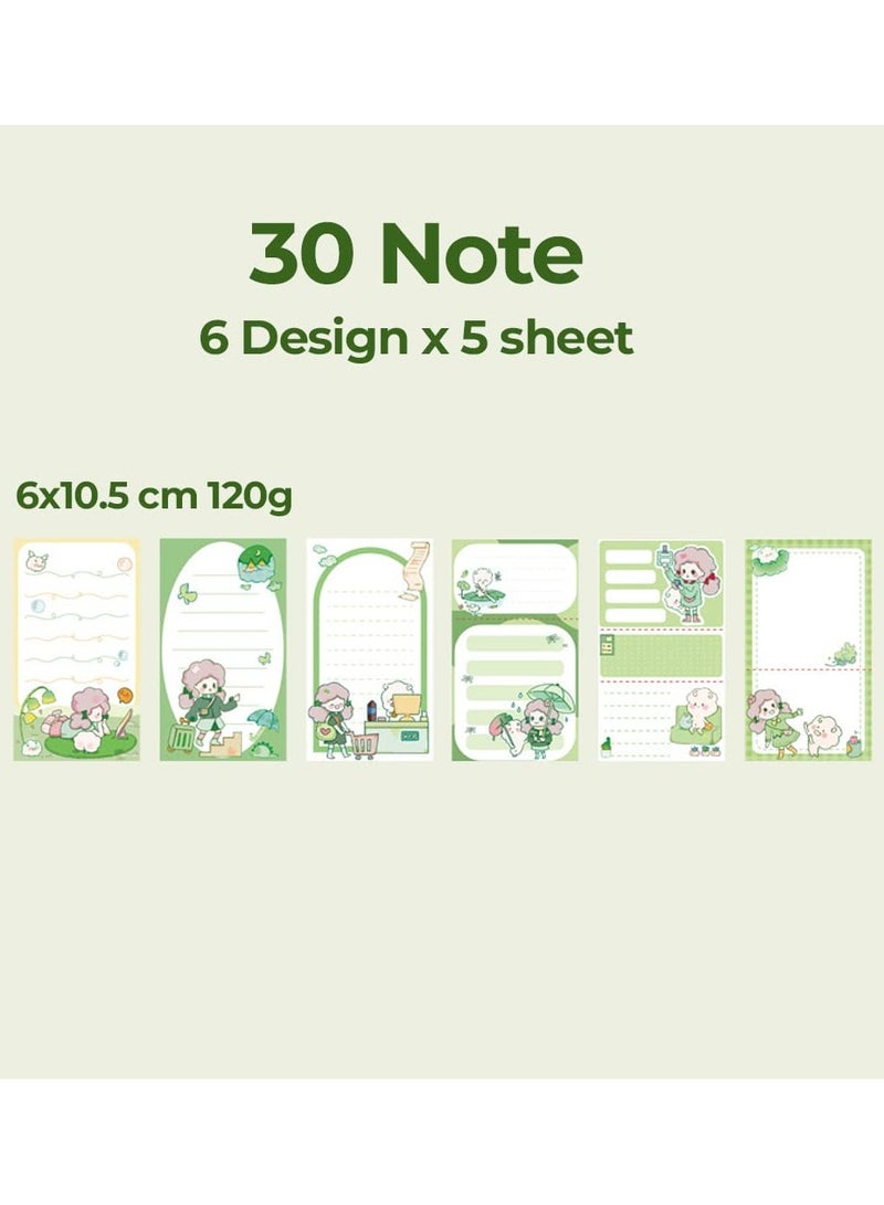 Excefore Cute Washi Tape Memo Pad Stickers Set, Gift Wrapping, Aesthetic Supplies, Planners, Bullet Journal - Image 5