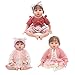 18INDC Reborn Doll Clothes for 2022 Inch Dolls 3 Sets 20 Inch Baby Doll Clothes Accessories 10 Pcs with Dress Coat Outfits Headbands Socks Top and Pants for 20 22 Baby Dolls - Image 4
