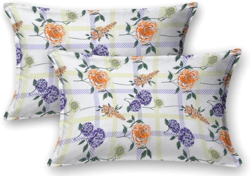 Bombay Dyeing King Size Cotton Bedsheet 164 Thread Count, Soft & Breathable, King Size: 274cm x 274cm with 2 Pillow Covers - FKA2414 - Image 4