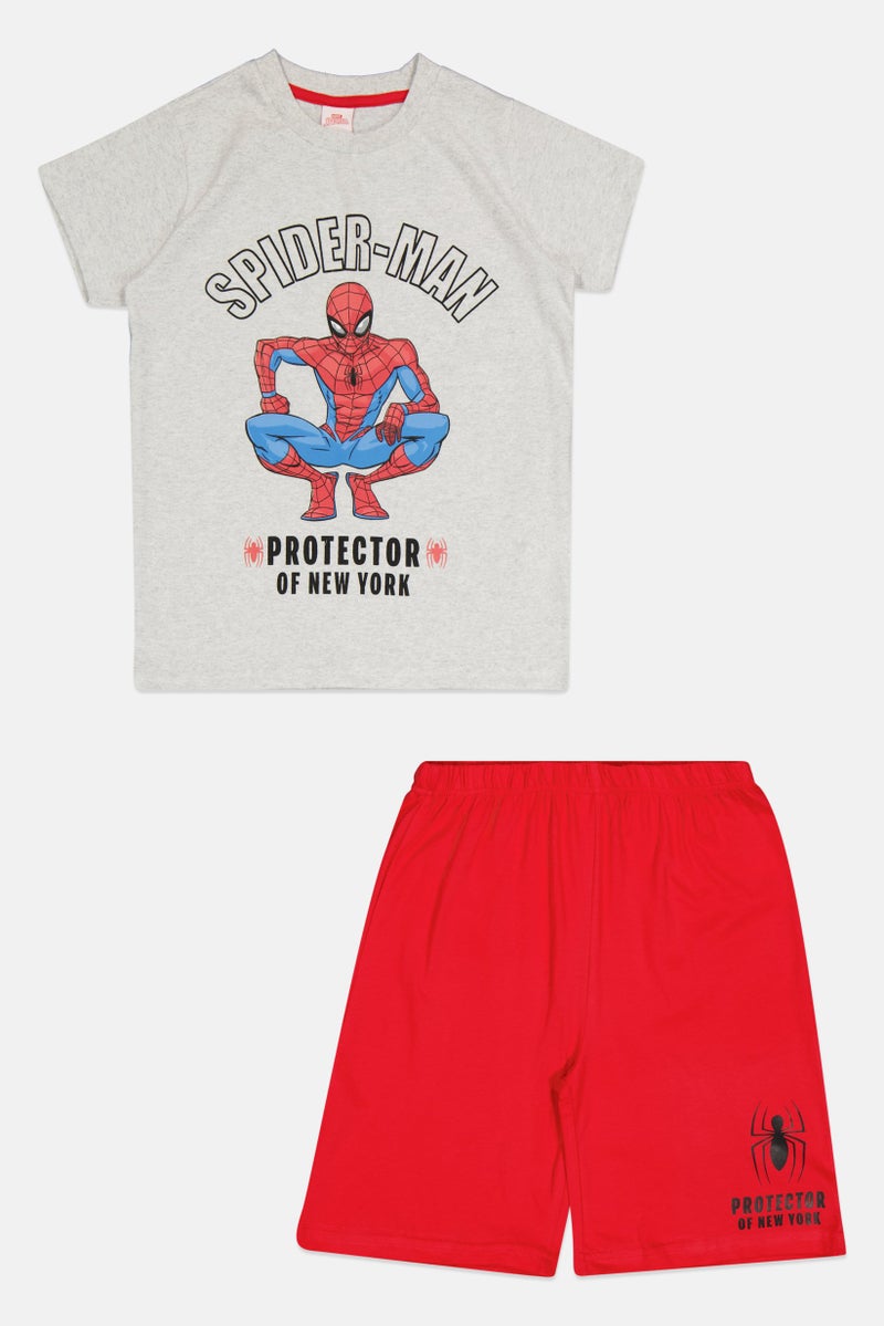 MARVEL Kids Boy 2 Pieces Spiderman Pajama Set, Multicolor - Image 1