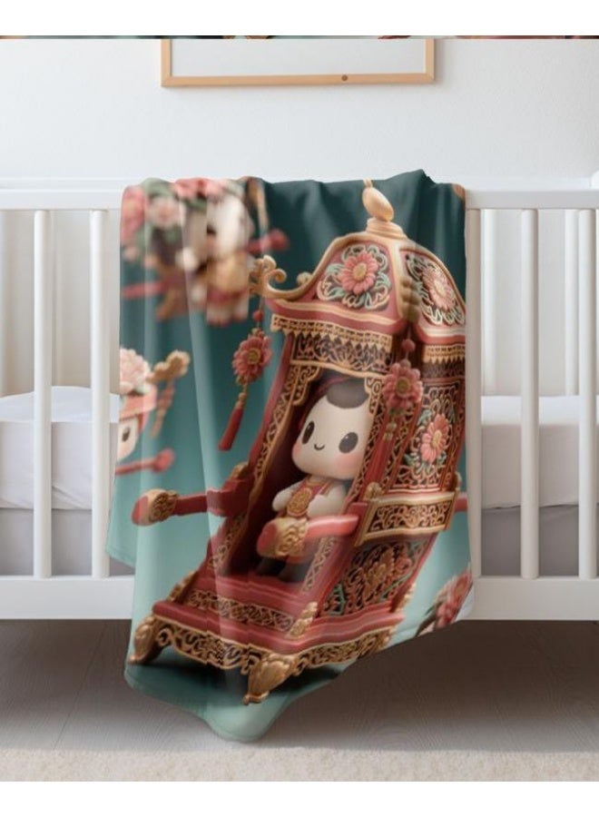 general Baby and children's cartoon flannel thin blanket (warm and comfortable, suitable for sleep, game use) 70cm*100cm - Image 2