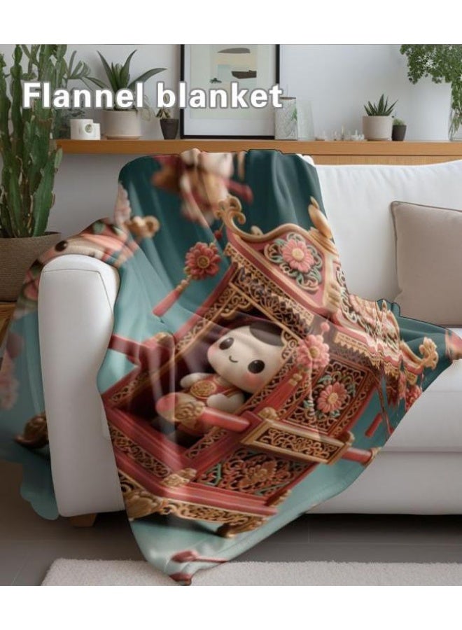 general Baby and children's cartoon flannel thin blanket (warm and comfortable, suitable for sleep, game use) 70cm*100cm - Image 3