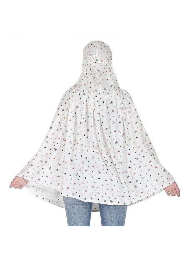 J.V Enterprise J.V Enterprise Cotton Long Scarf Cum Mask scarves Usable for vehicle Driver | White Printed Design | Universal Size | For Girl & Women | Breathable Sun Protection Light Weight(multi design) - Image 3