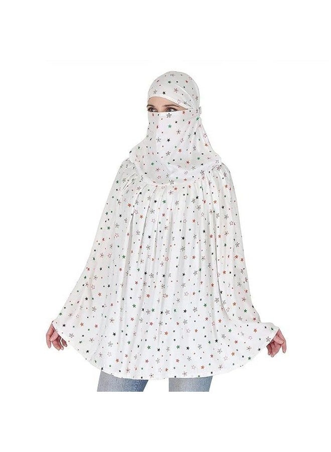J.V Enterprise J.V Enterprise Cotton Long Scarf Cum Mask scarves Usable for vehicle Driver | White Printed Design | Universal Size | For Girl & Women | Breathable Sun Protection Light Weight(multi design) - Image 5