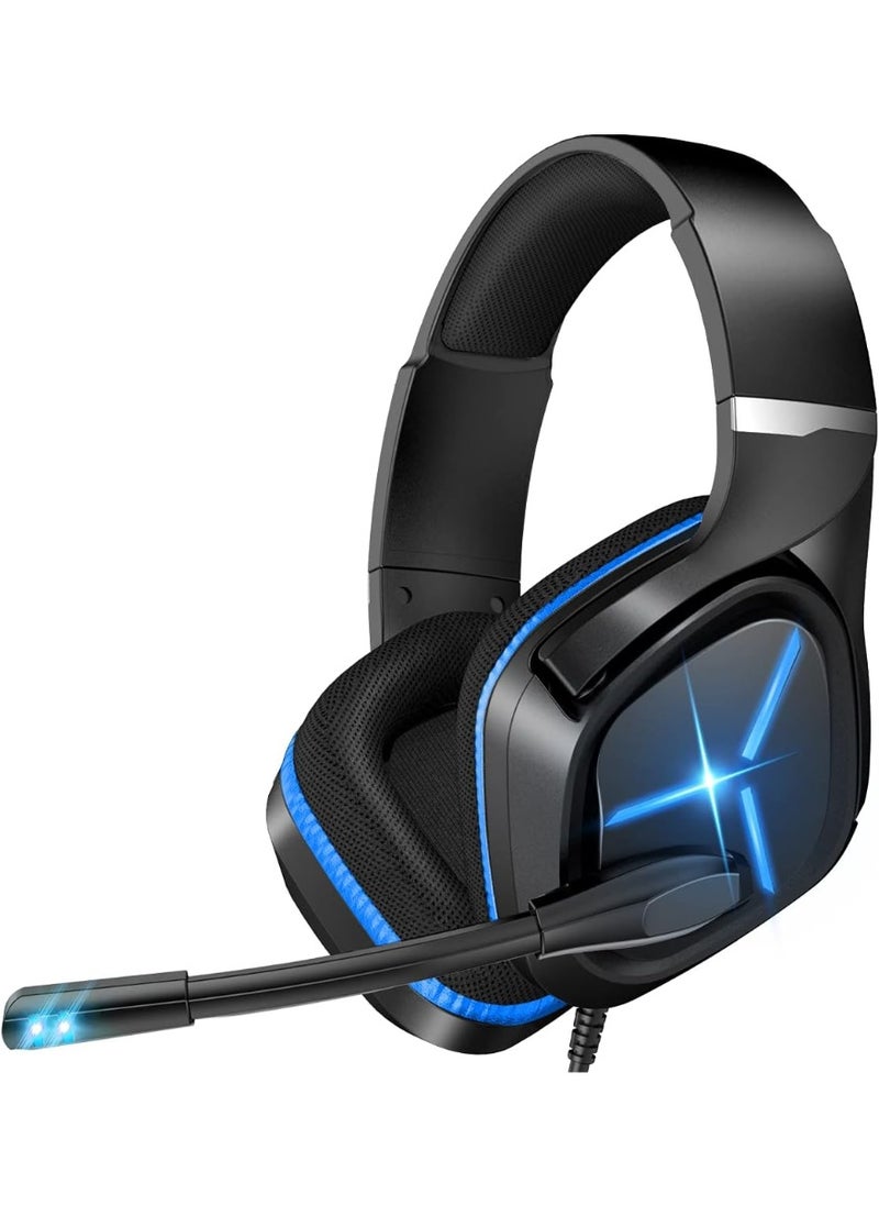 X bass nulliplex Gaming Headset Xbox one Headset with Mic Stereo Gaming Headset, Noise Immunity Swivel Mic & LED Light, Suspension Headband PS4 VR Headphone Compatible with PC PS5 Xbox One  - Image 1