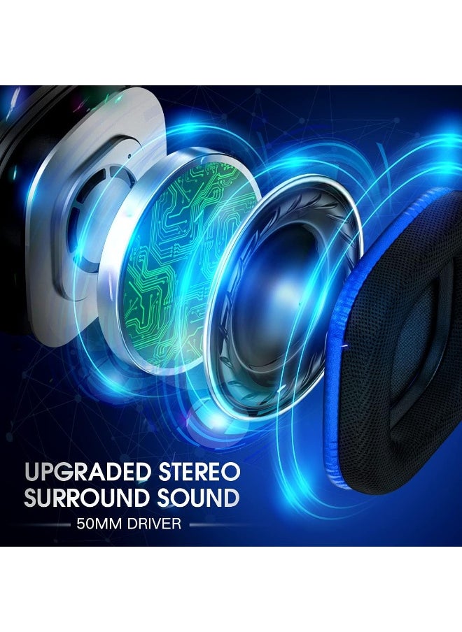 X bass nulliplex Gaming Headset Xbox one Headset with Mic Stereo Gaming Headset, Noise Immunity Swivel Mic & LED Light, Suspension Headband PS4 VR Headphone Compatible with PC PS5 Xbox One  - Image 2